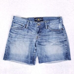 Lucky Brand Blue Jean Shorts with Frayed Hem
